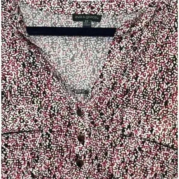 Ava & Grace Women's Sleeveless Floral Blouse V-Neck Size M Multicolor - Picture 2 of 4